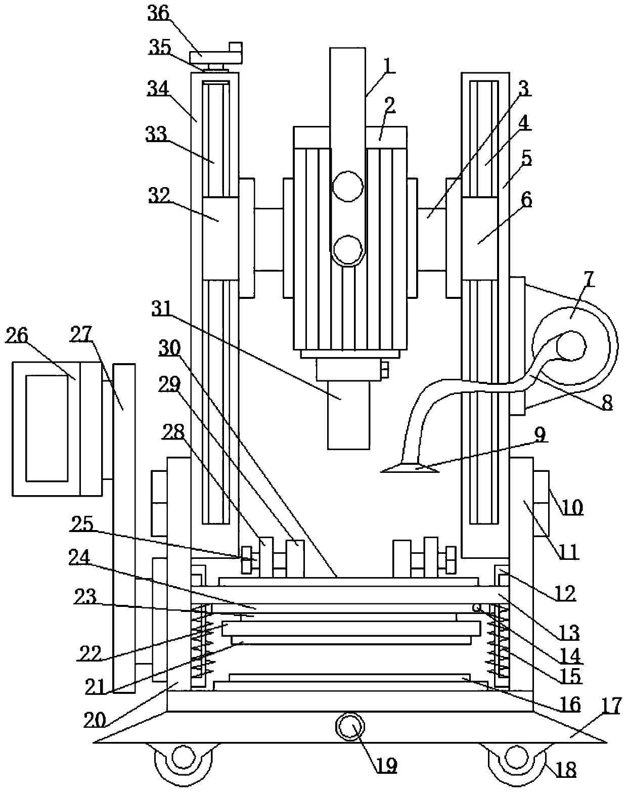 Movable bench drill with detection function