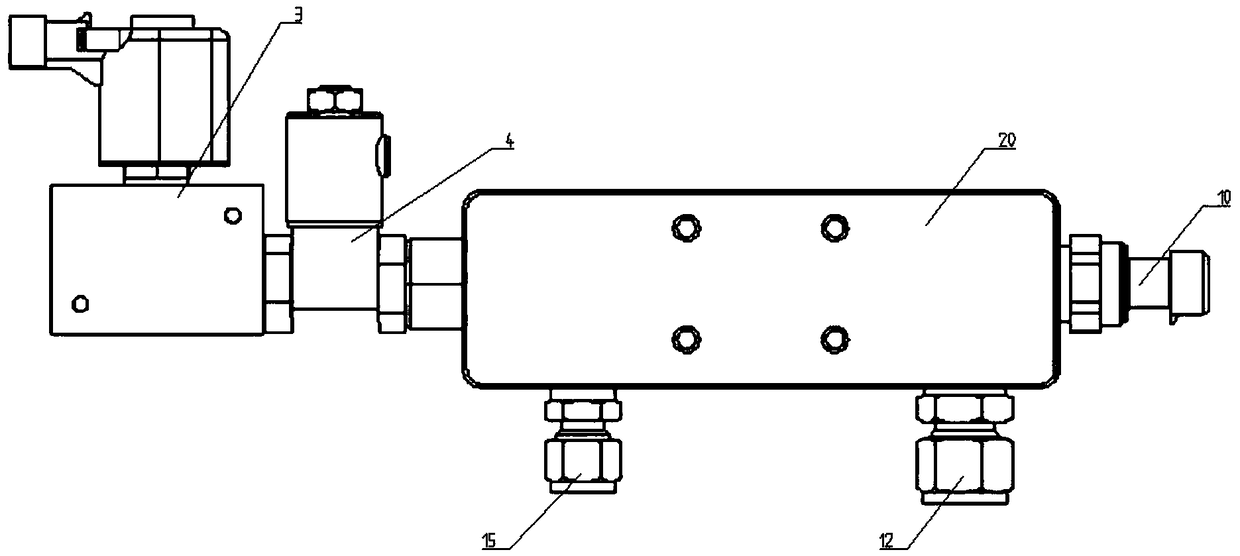 A hydrogen supply and hydrogen return pressure-stabilizing device of a fuel cell automobile power system