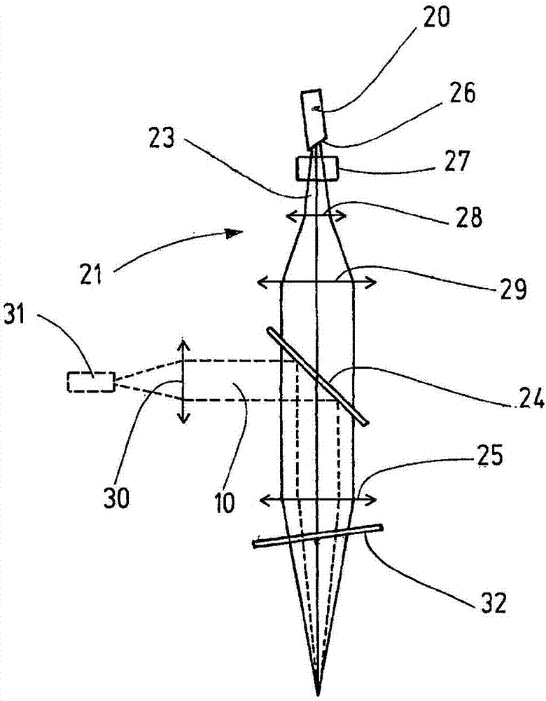 Device for measuring the depth of a weld seam in real time