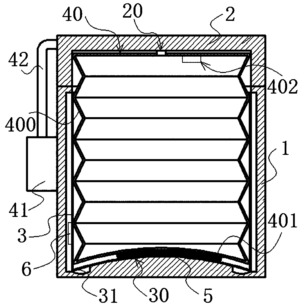 Inflation, squeezing and drainage type cleaning device