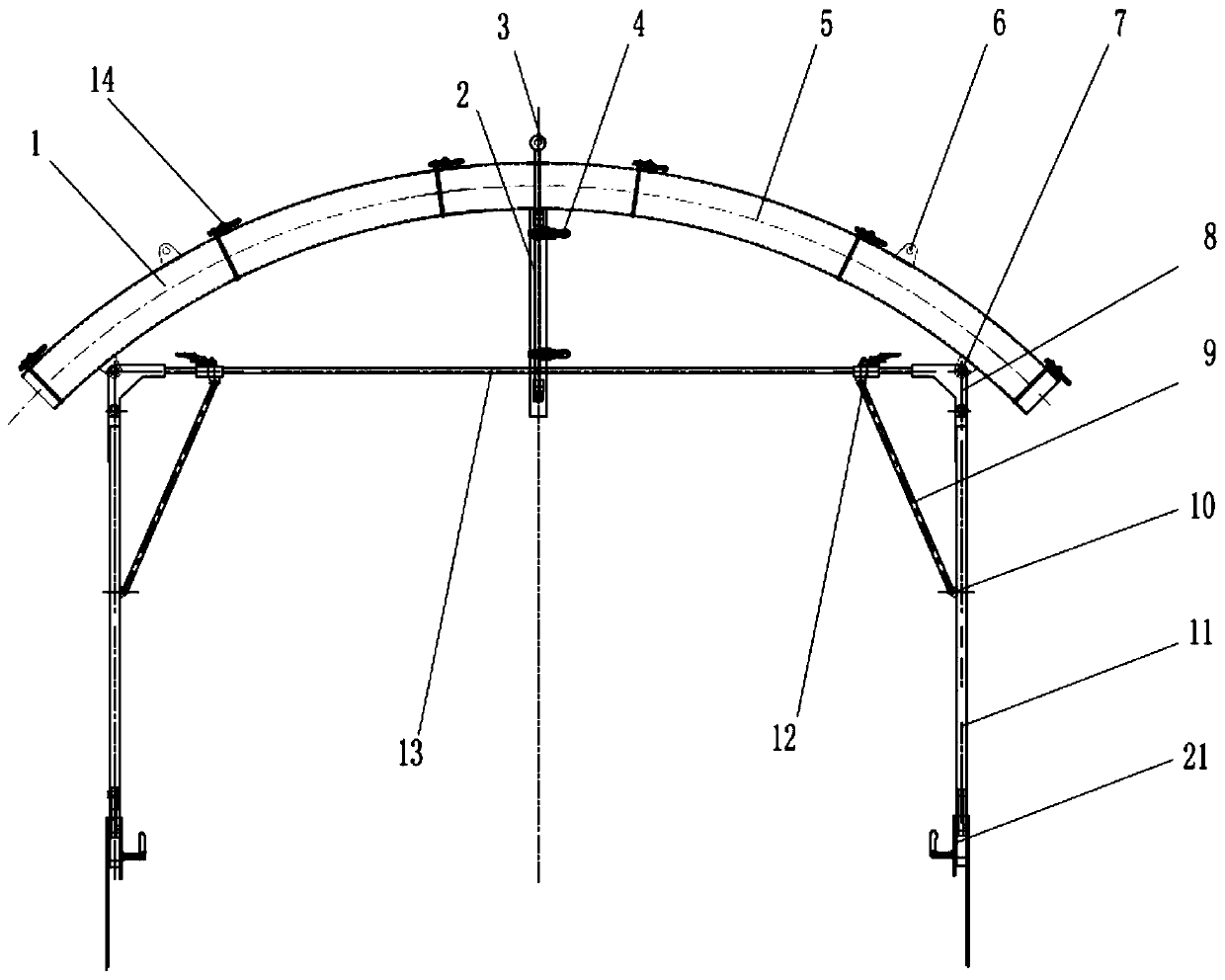 Steam turbine low-pressure cylinder flexible sealing ring supporting device