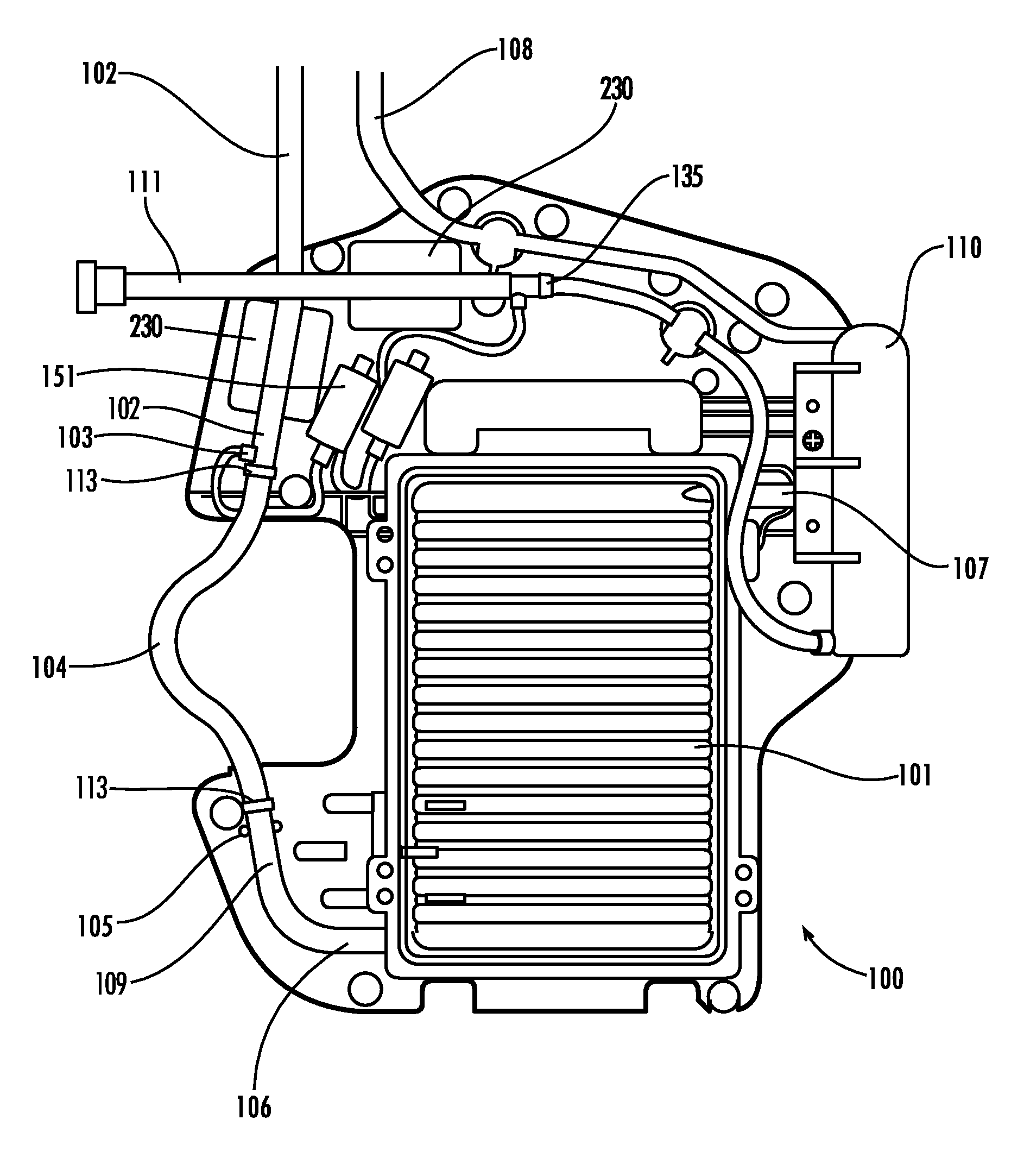 Heat exchange system for a pump device