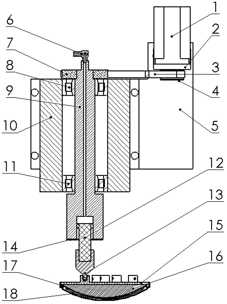 An eccentric self-rotating air pressure force large-diameter conformal polishing device