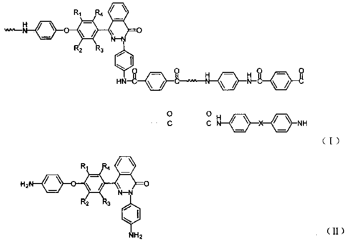 Copolyaramide containing phthalazine biphenyl structure and its preparation method