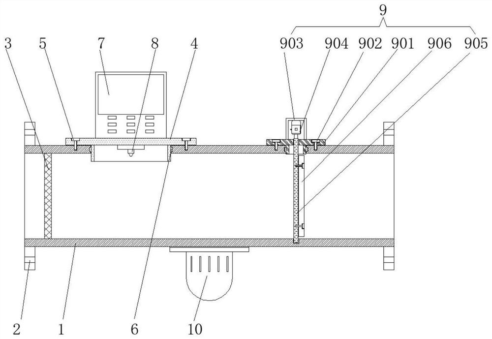 Laser methane measuring device for pumping type pipeline