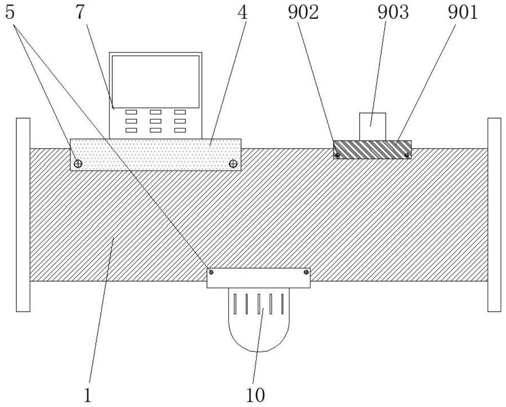 Laser methane measuring device for pumping type pipeline