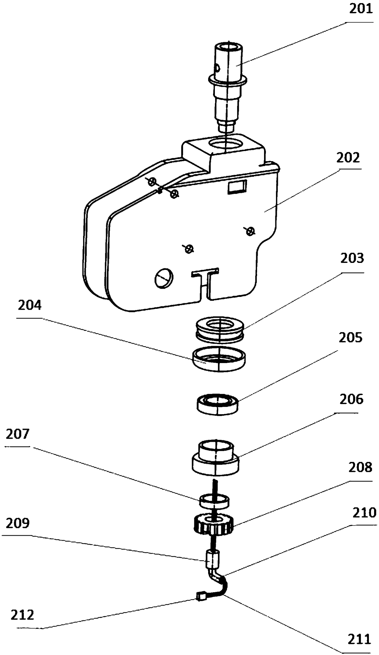 Electric control caster with compound worm gear for transmission