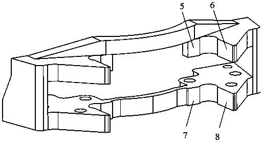 Four-plane simultaneous inductive heating-quenching process method for commercial vehicle brake caliper bracket