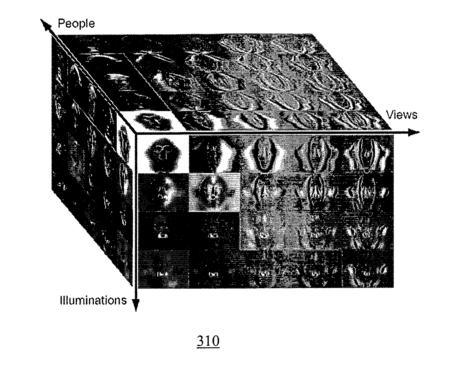 Method, system, storage medium, and data structure for image recognition using multilinear independent component analysis
