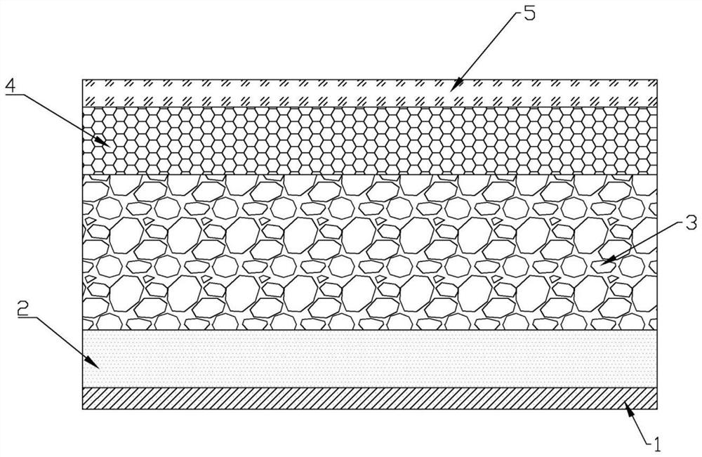 Pressure-resistant non-cracking color sand floor and construction method thereof