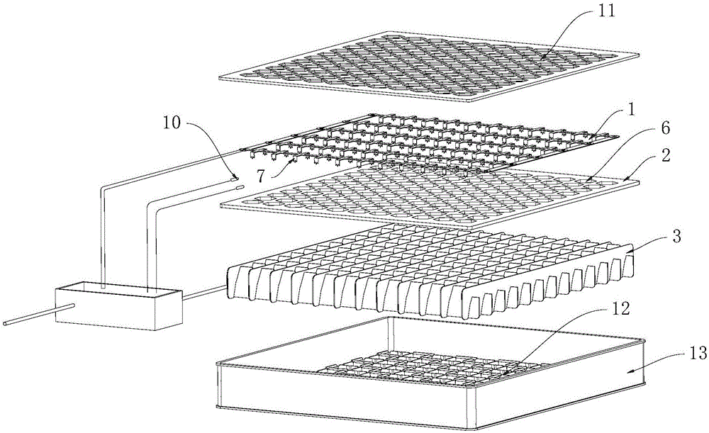 Combined electric nest for new wind purifying device, and new wind treatment device