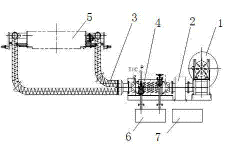 Hot air circulating system for air knife of two-way stretching membrane for extruding and casting