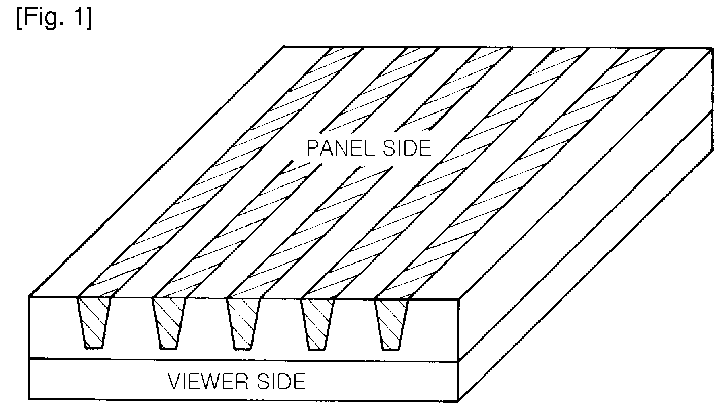 Film for Improving Contrast and Plasma Display Panel and Display Device Including the Same