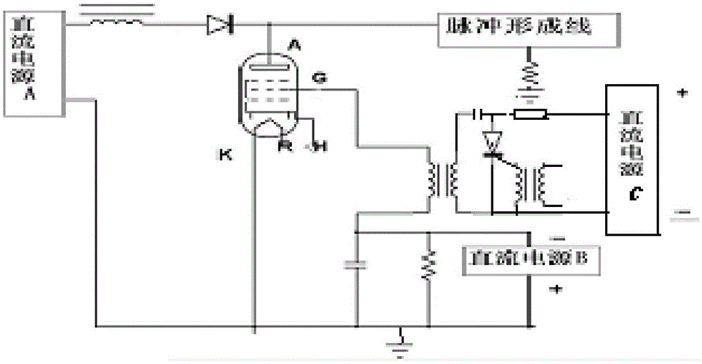 Driving source of hydrogen thyratron control grid