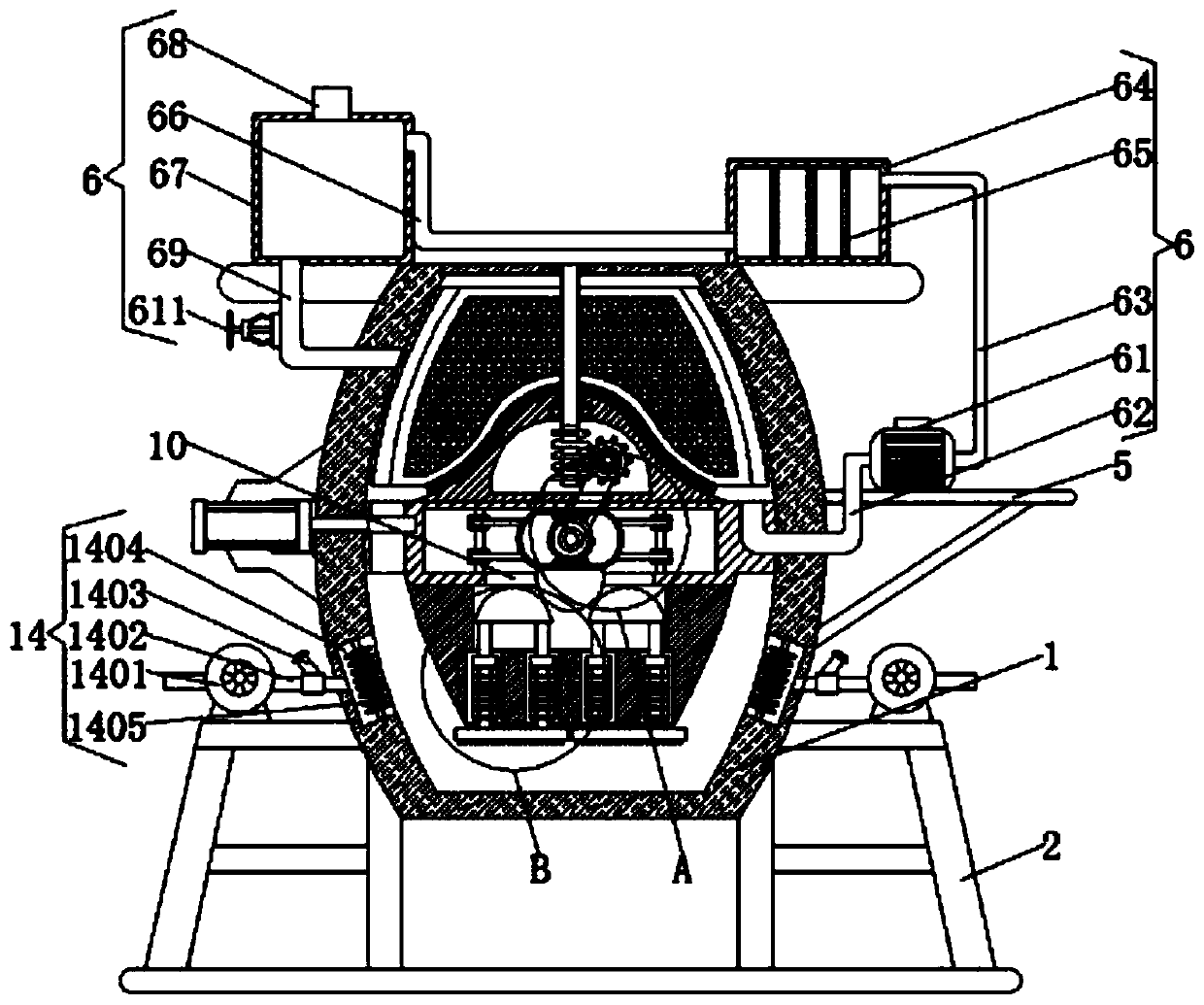 Processing equipment and processing method for stalactite pharmacy