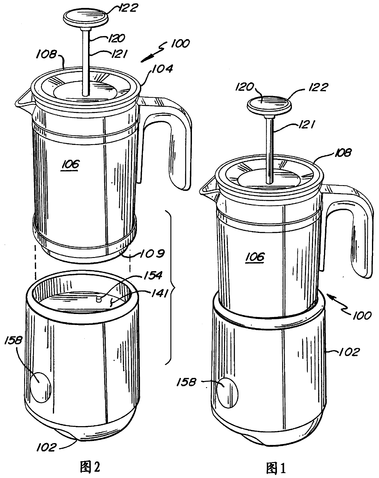 Coffee maker and frother