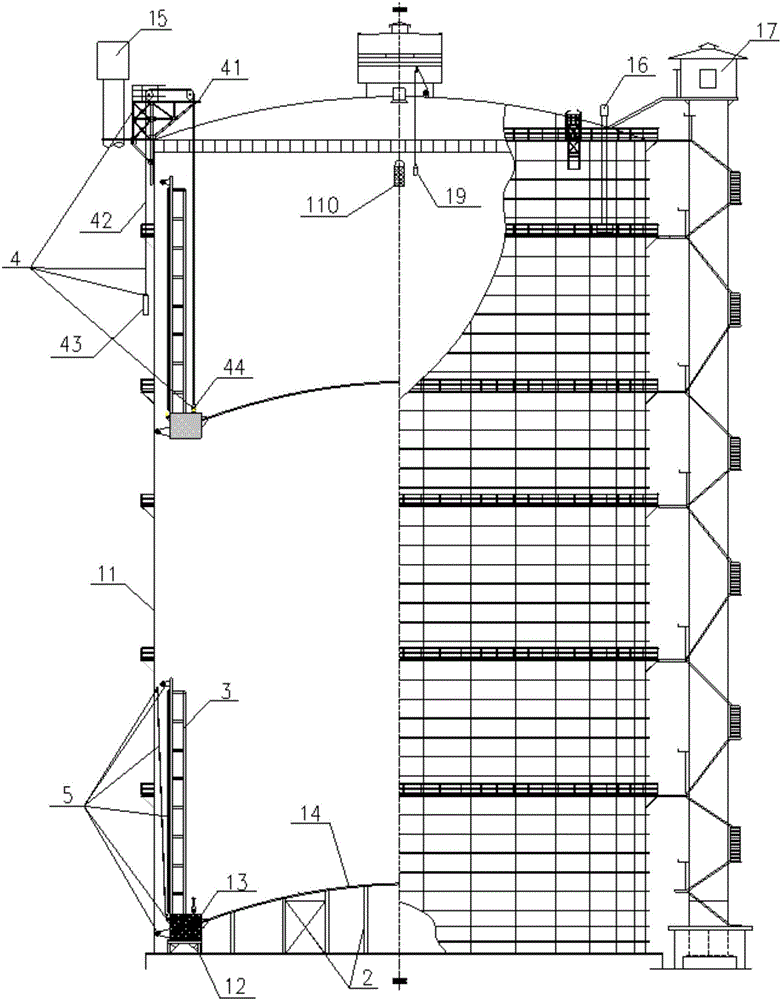 Method for reconstructing cylindrical gas holder
