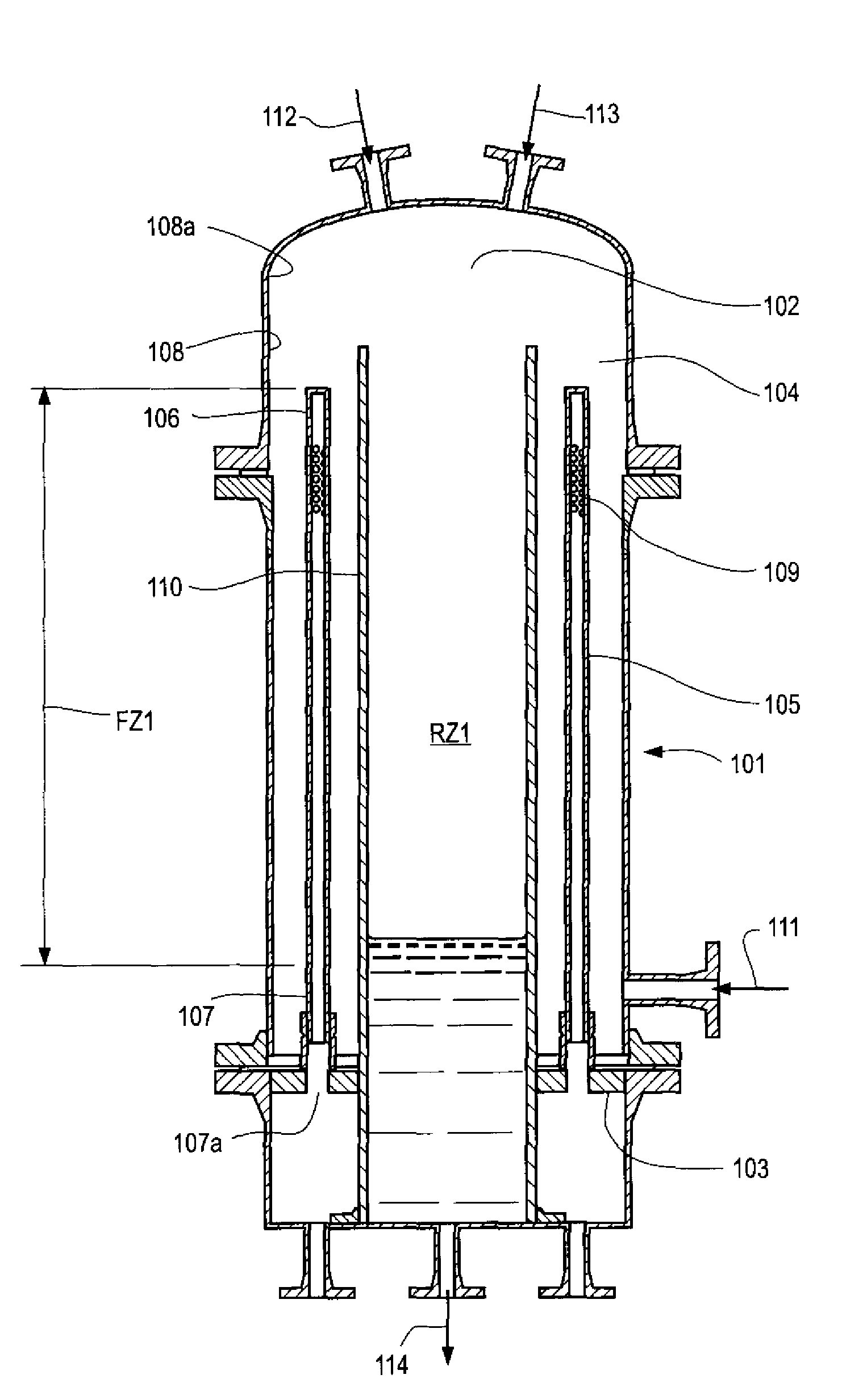 Apparatus and process for the separation of solids and liquids