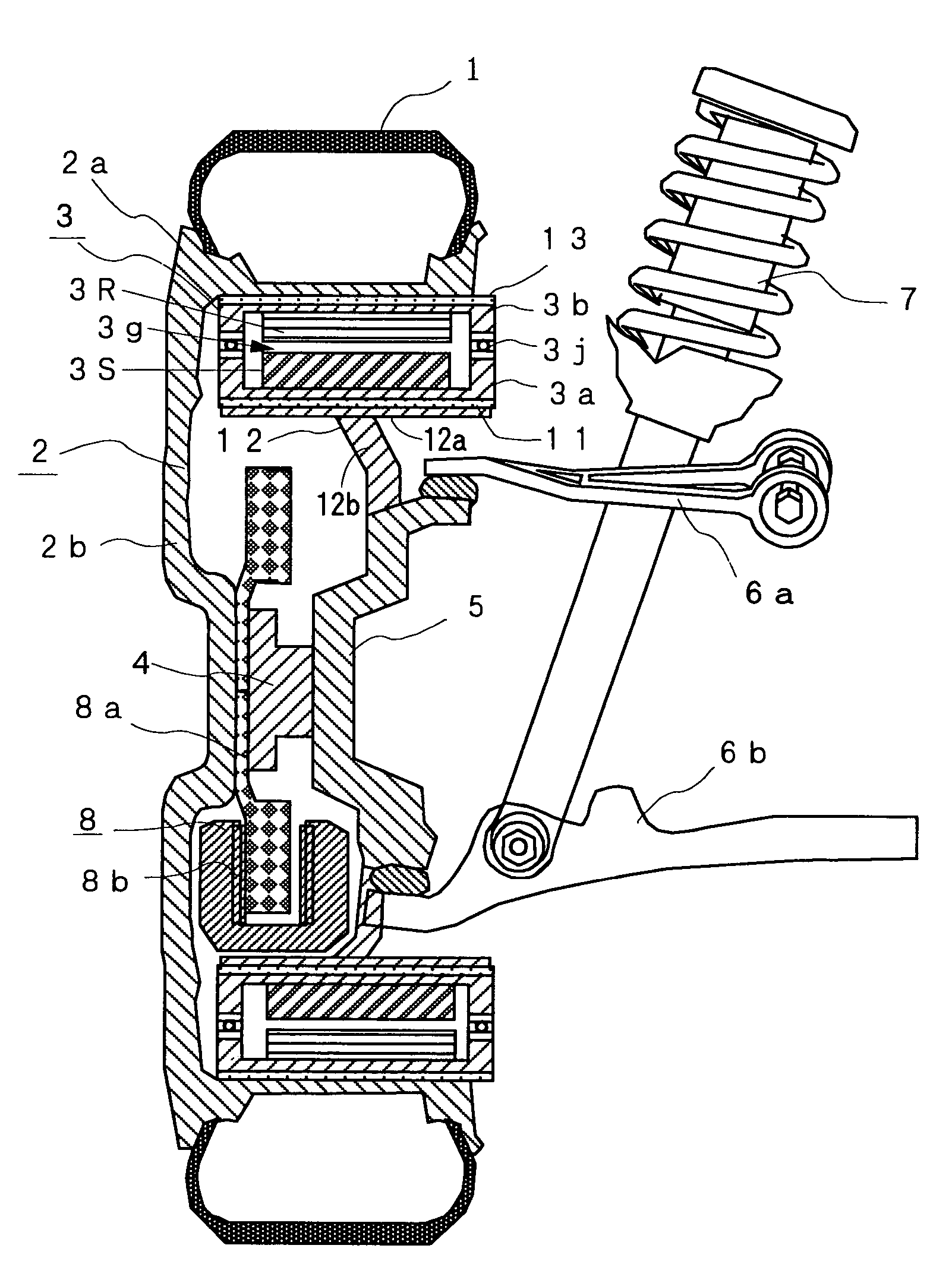 Fixing method of in-wheel motor and in-wheel motor system