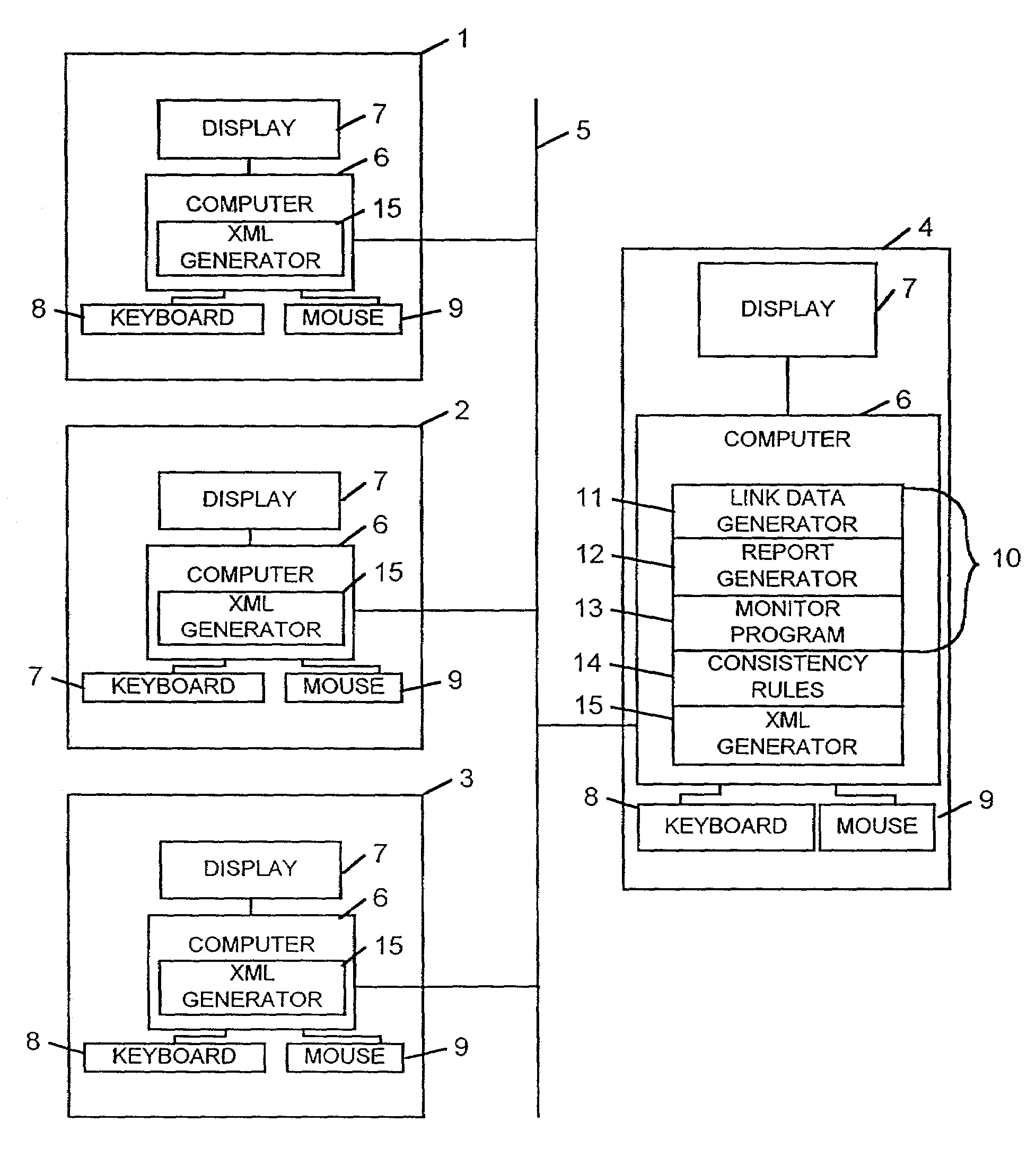 Method and apparatus for monitoring and maintaining the consistency of distributed documents