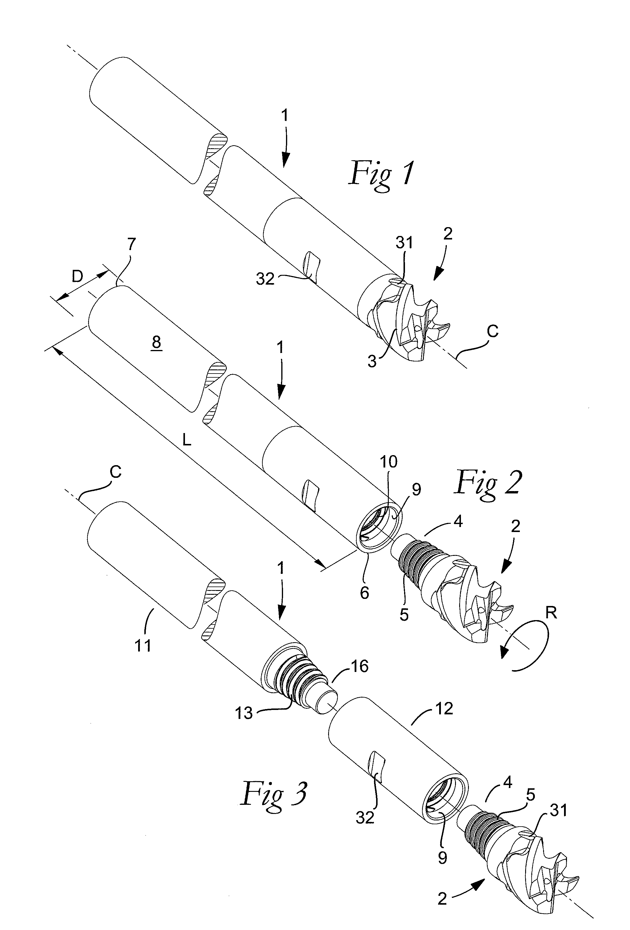 Tool for chip removing machining as well as a basic body therefore