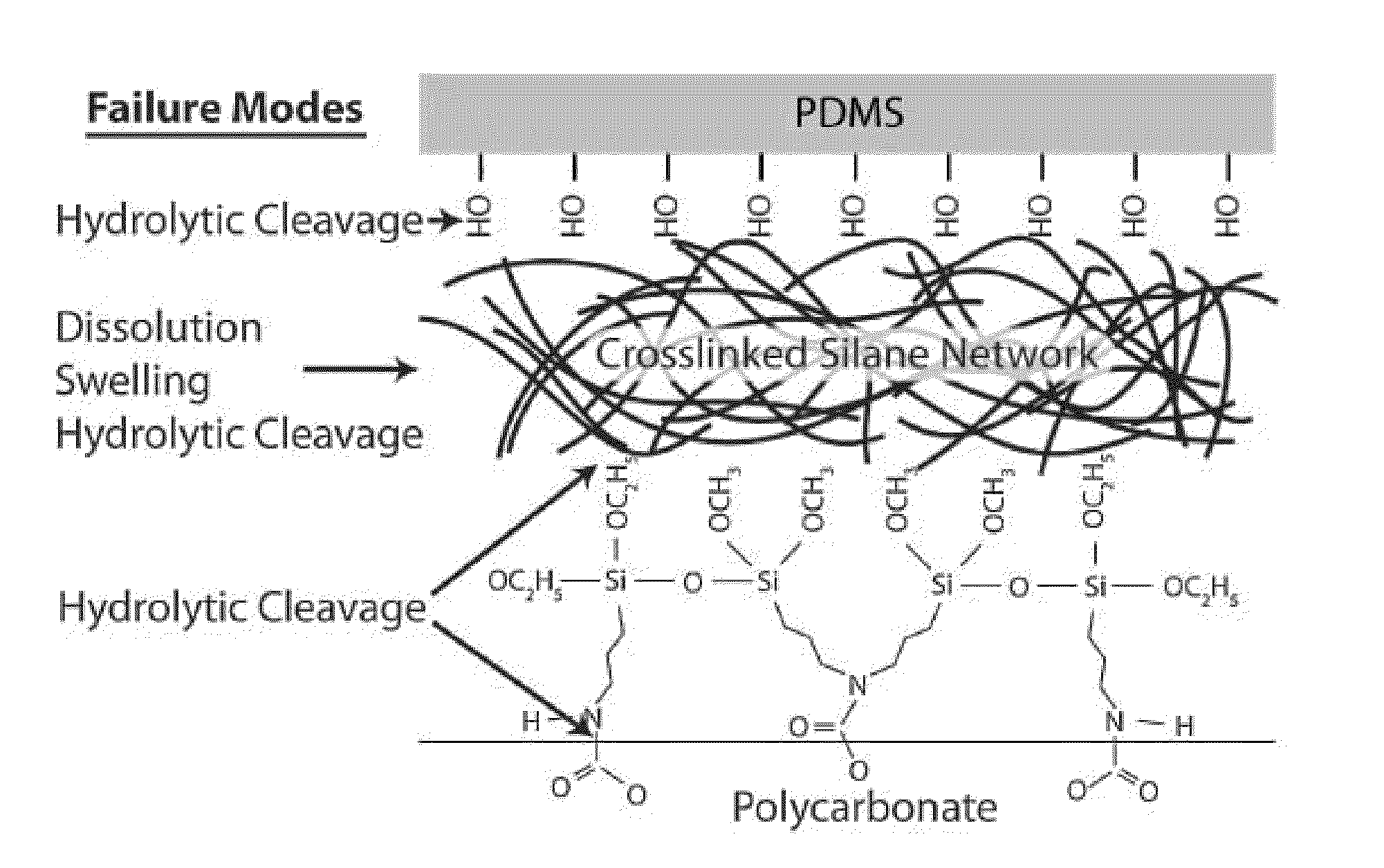 Method of hydrolytically stable bonding of elastomers to substrates