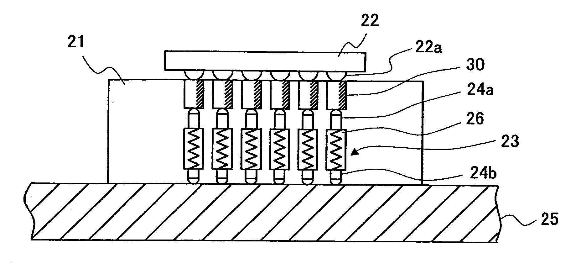 Contactor for electronic components and test method using the same