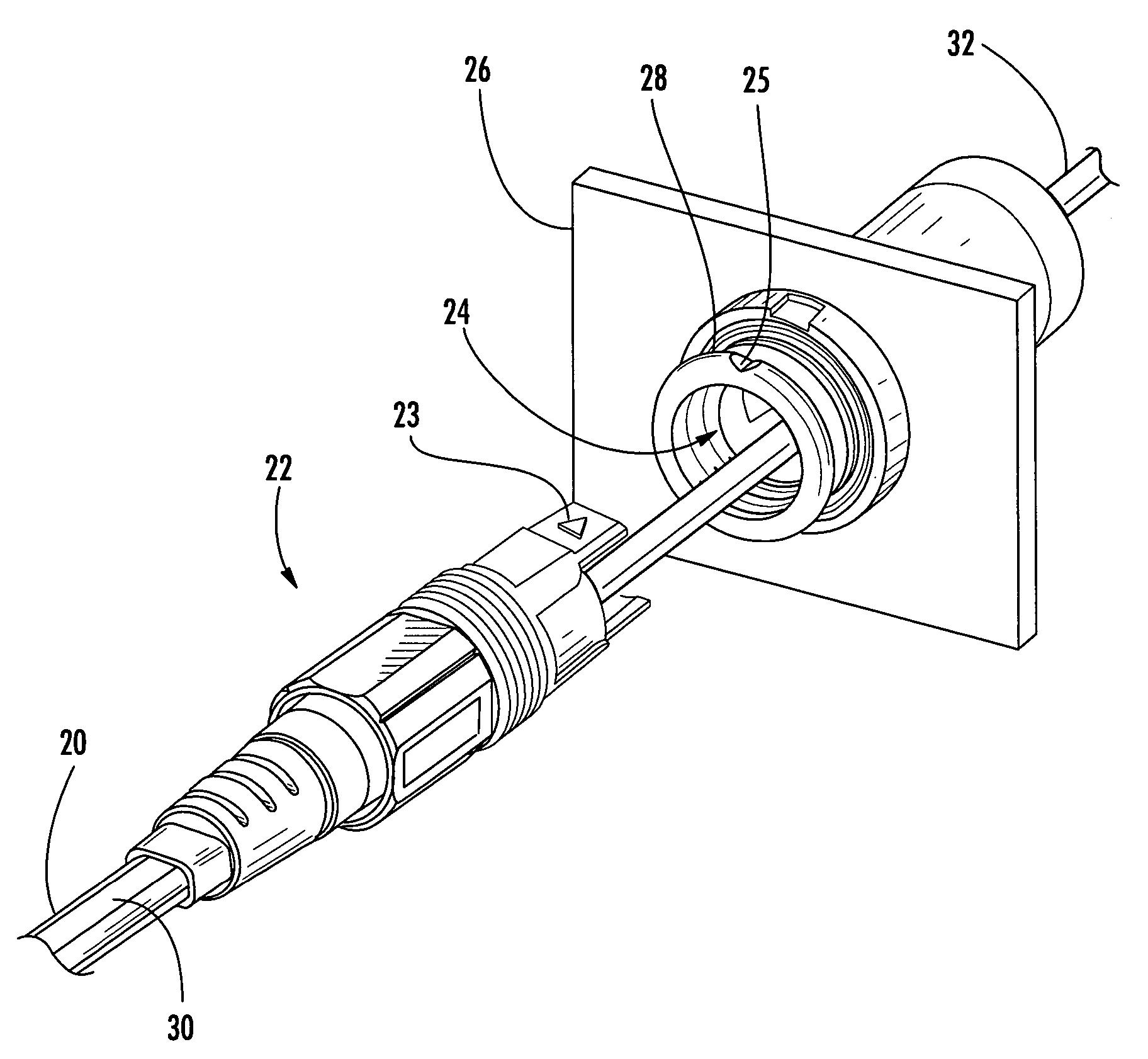 Fiber optic cable and plug assembly
