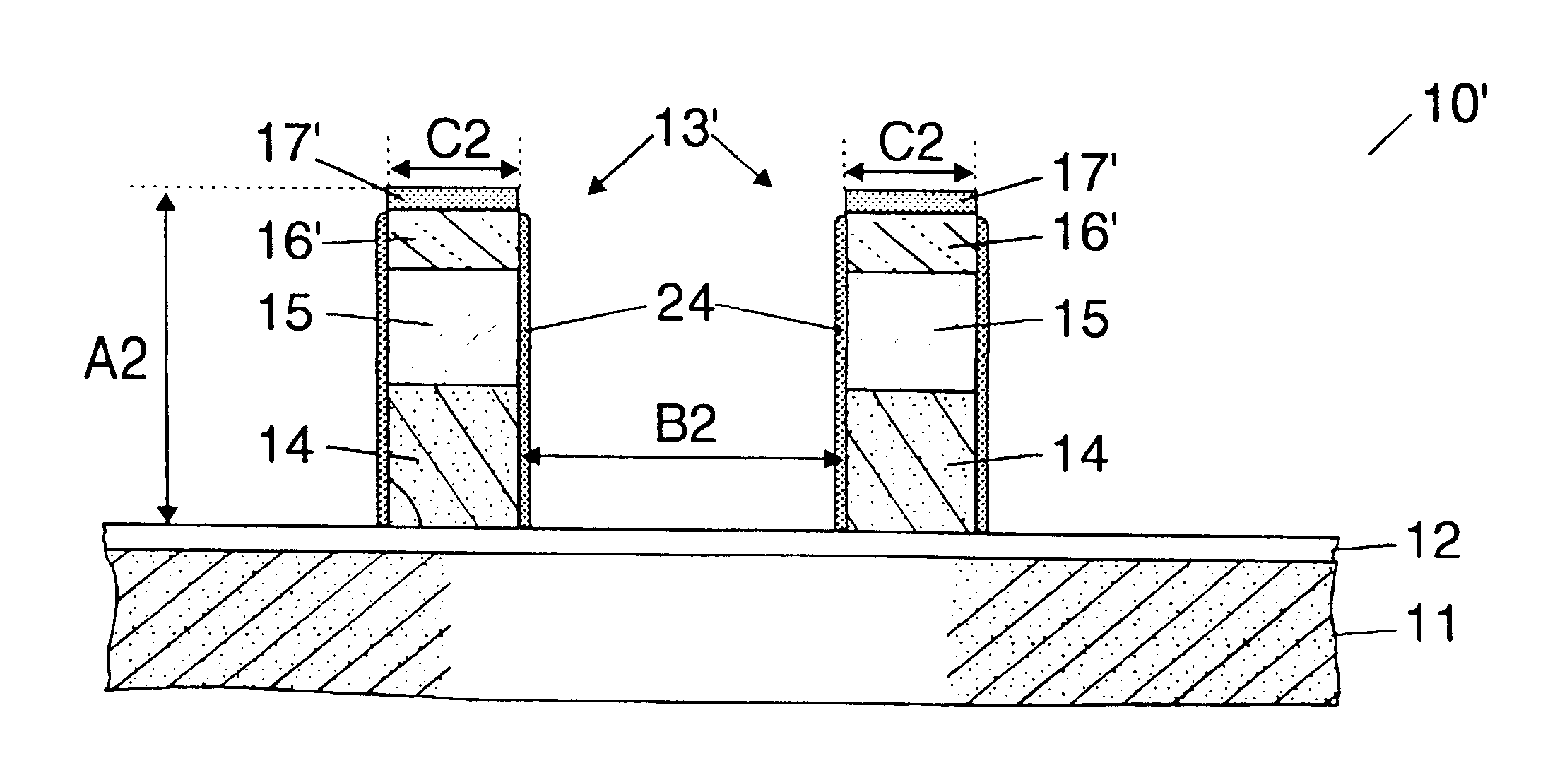 Method of fabricating a Si3N4/polycide structure using a dielectric sacrificial layer as a mask