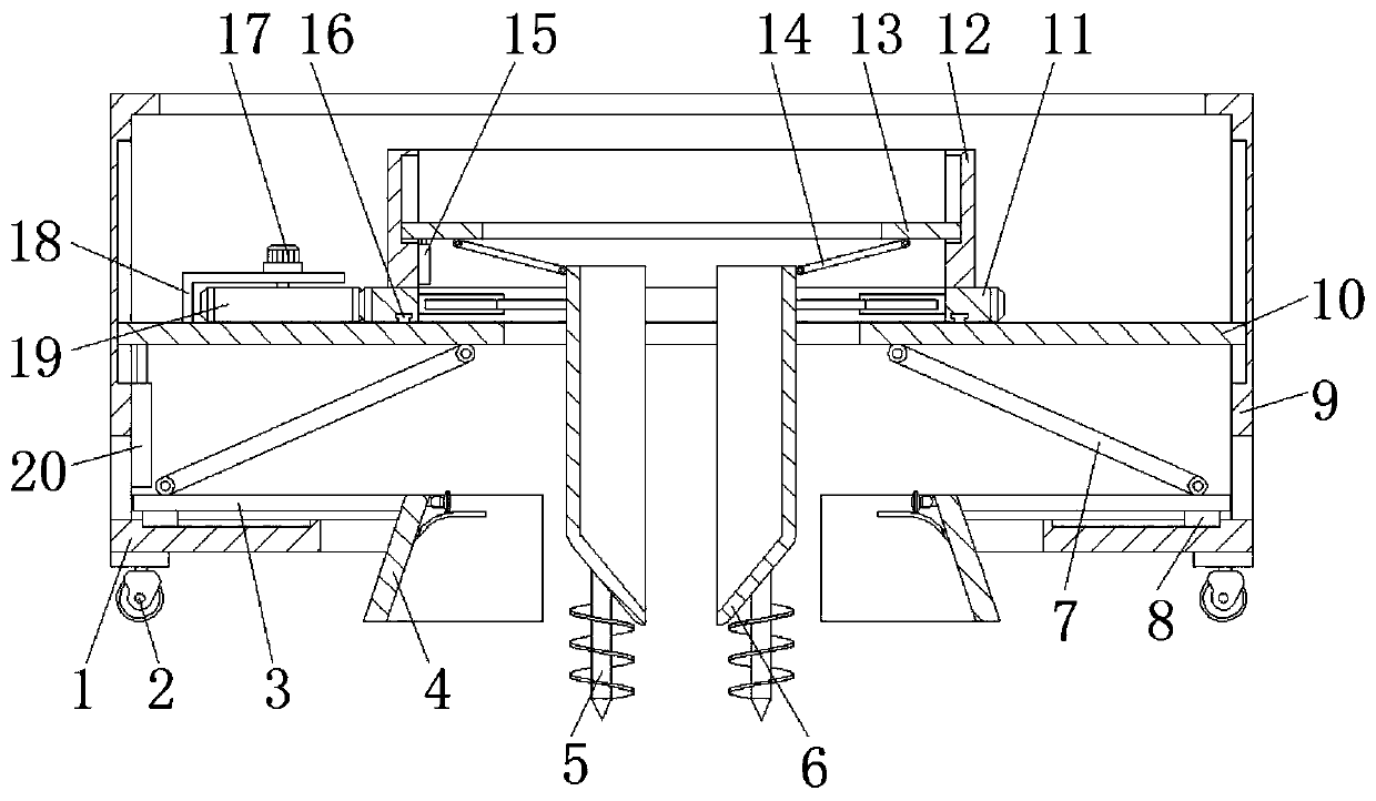 Seedling transplanting device for agricultural scientific research