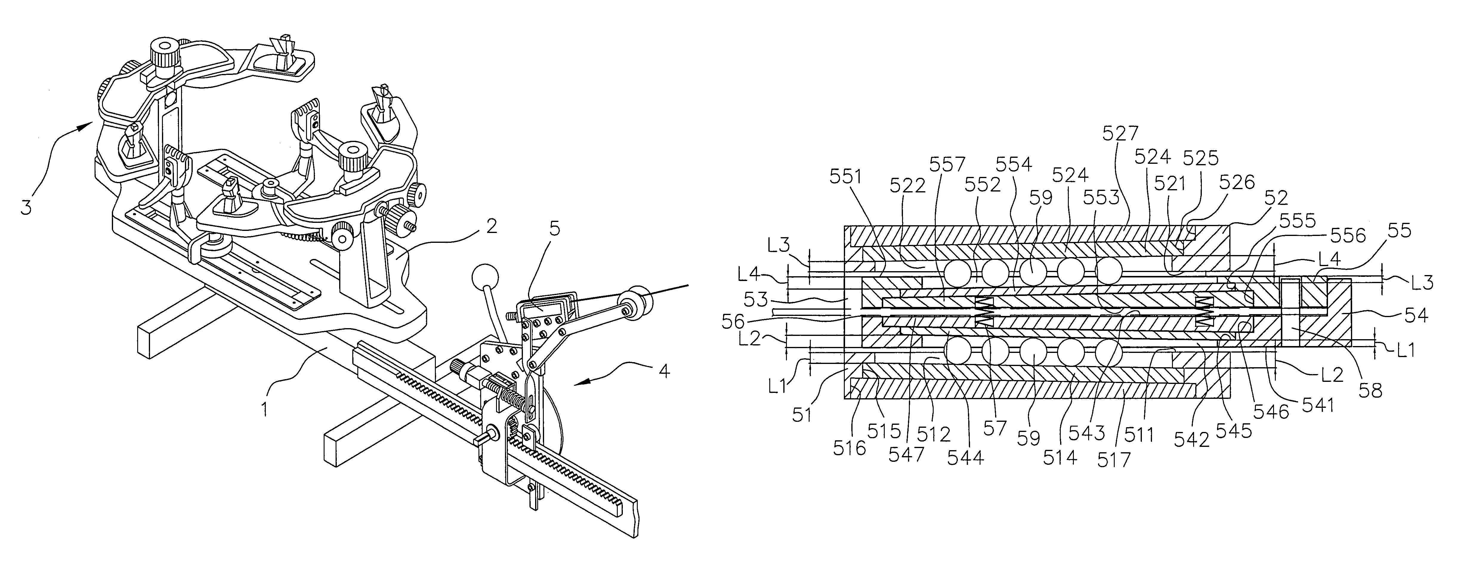 String pulling head structure of a racket stringer