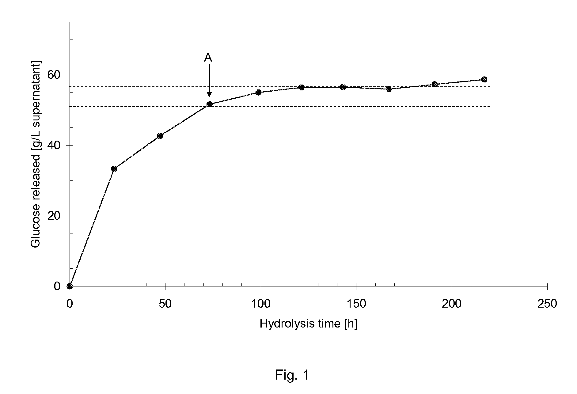 Process for enzymatic hydrolysis of lignocellulosic materila and fermentation of sugars