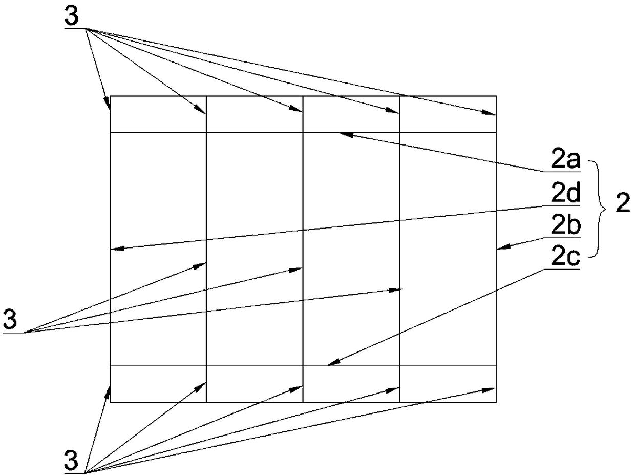 Square cabin top big board skeleton structure