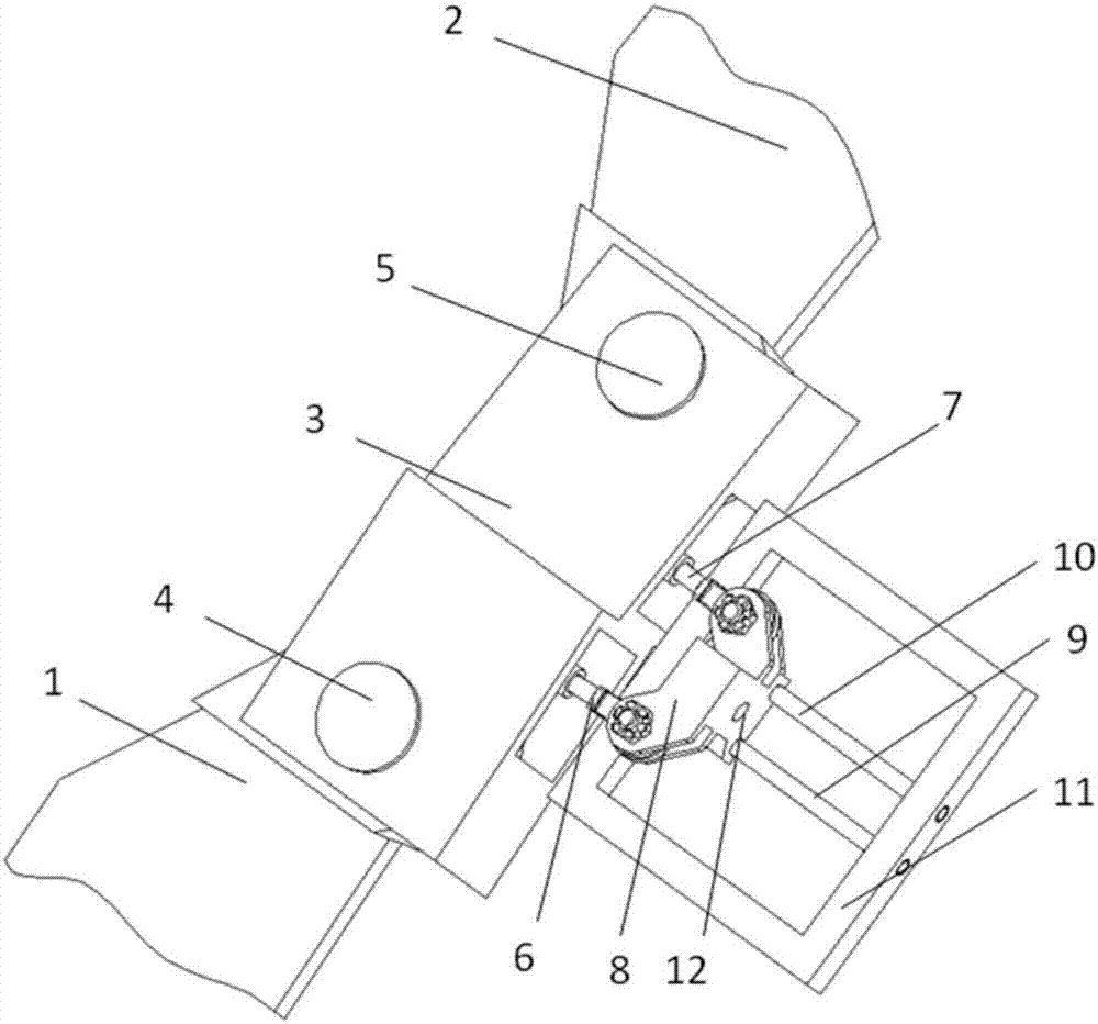 Crossed downwards-reversed airfoil folding mechanism