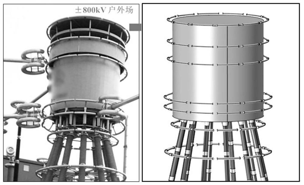 Simulation method, device and storage medium of DC field electric field in EHV/UHV converter station