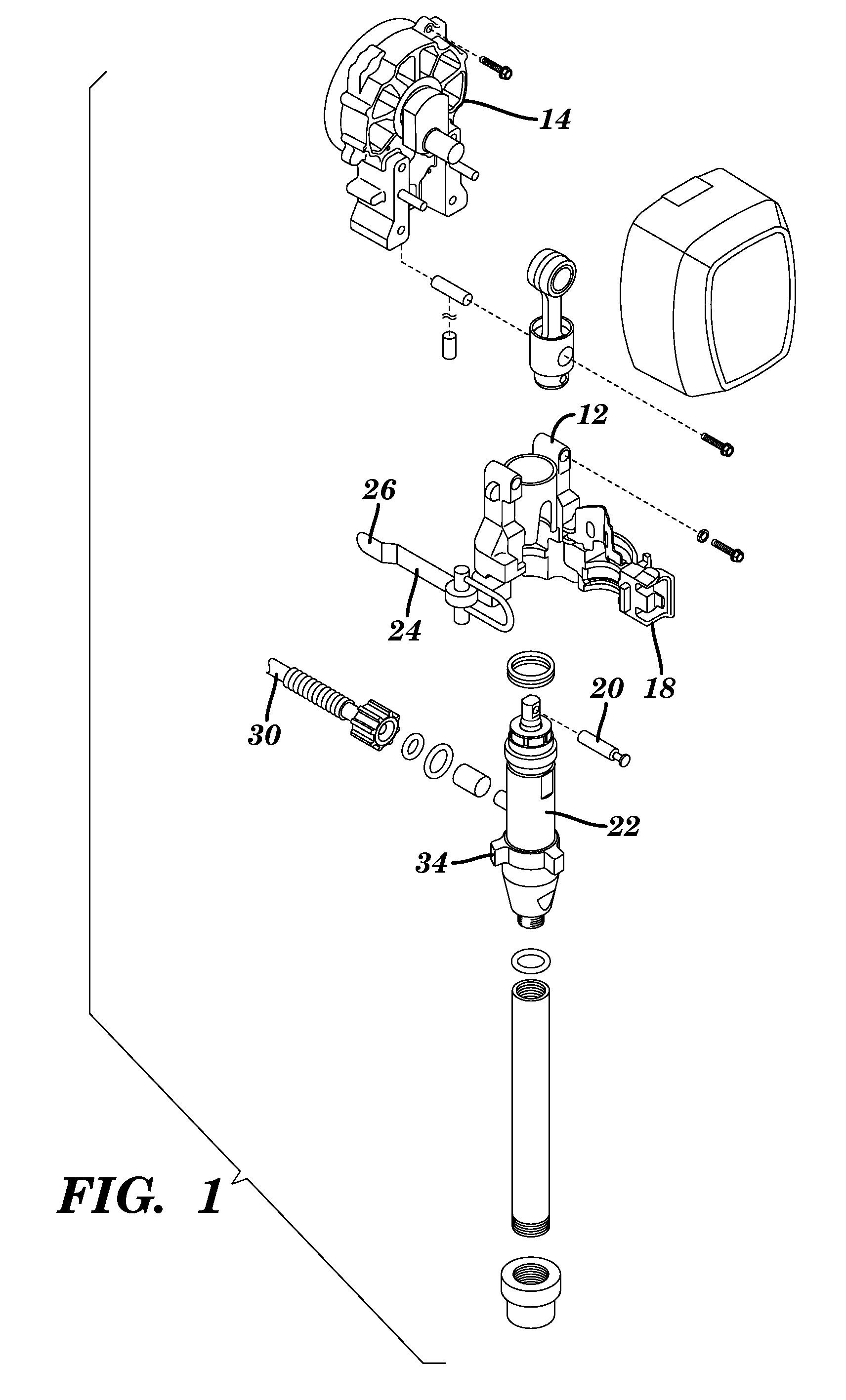 Reciprocating piston pump serviceable without tools