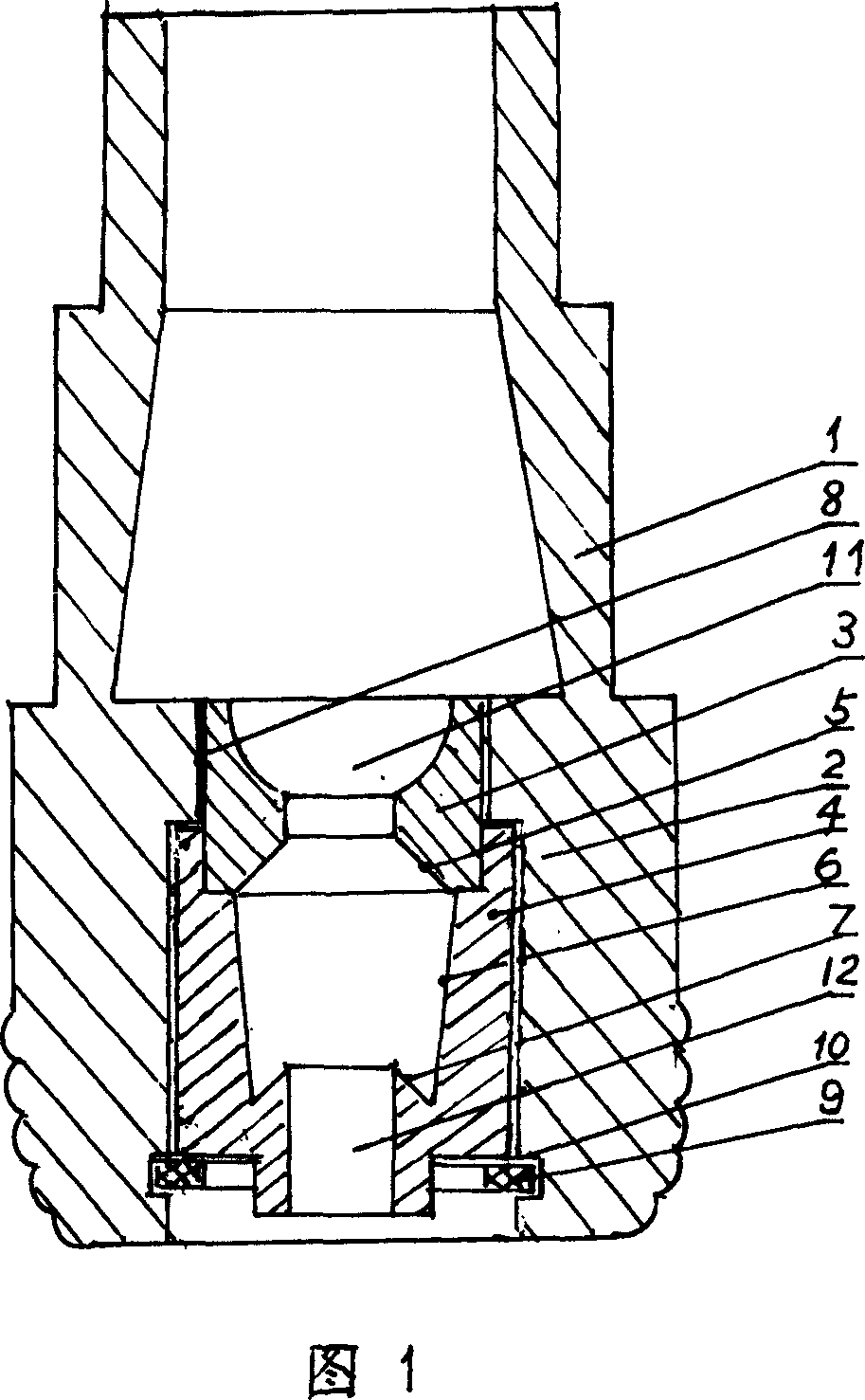 Drilling bit installed with self-inspired pulse resonance jet nozzle