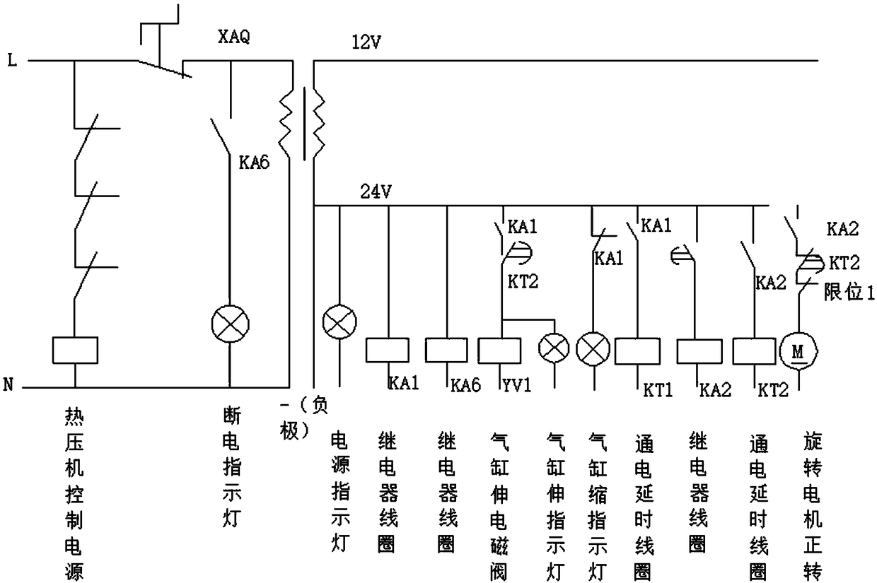 Interlocking and protective device for hot pressing plate of refrigerator van plate and application method thereof