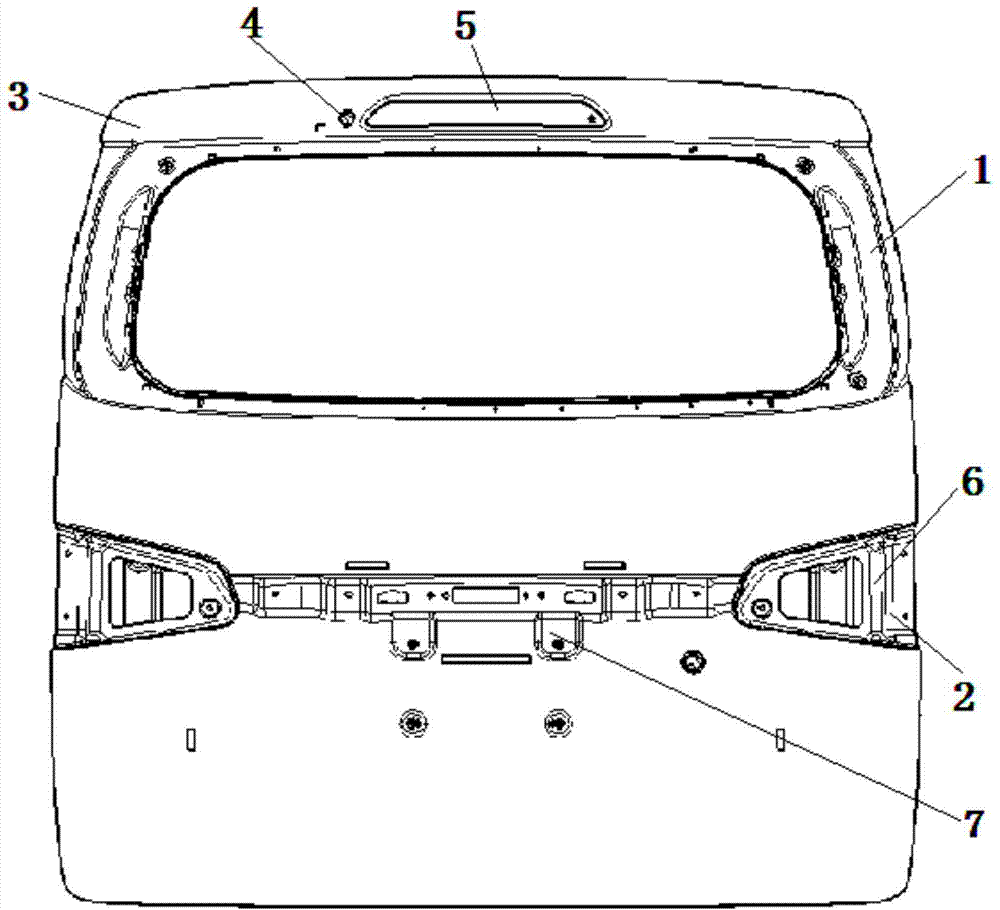 Automobile back door structure