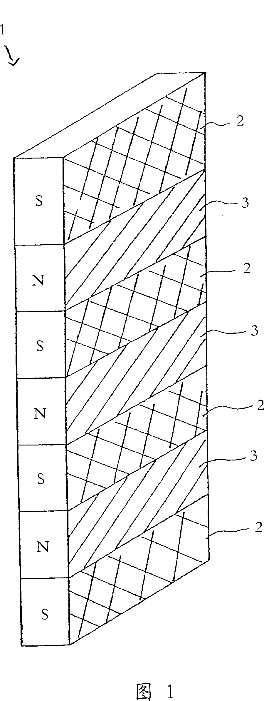 Measuring strip and system for determining the motion of a moving object