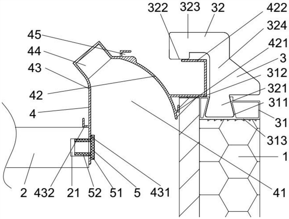 Quickly-assembled sunken ceiling structure