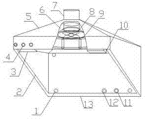 Environmental-friendly energy-saving hot water kitchen ventilator