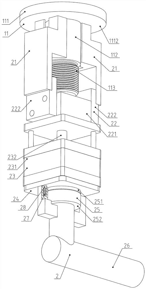 Automatic clamping intelligent welding equipment for buffer seat of mining cage supporting device