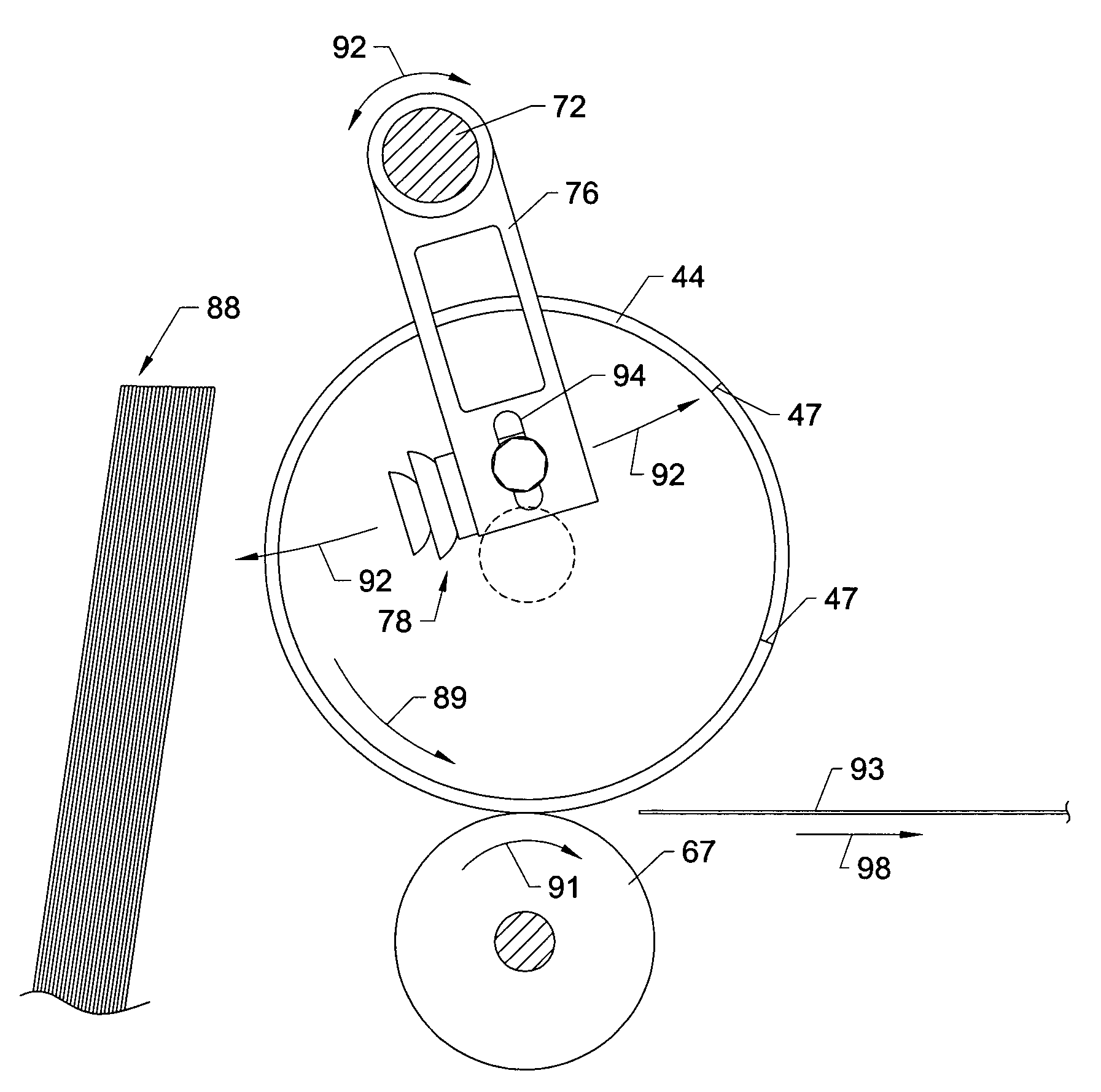 Spaced apart segment wheel assembly for a carton packaging machine