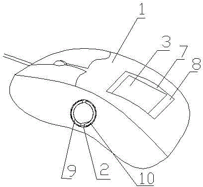 Mouse with function of testing blood oxygen