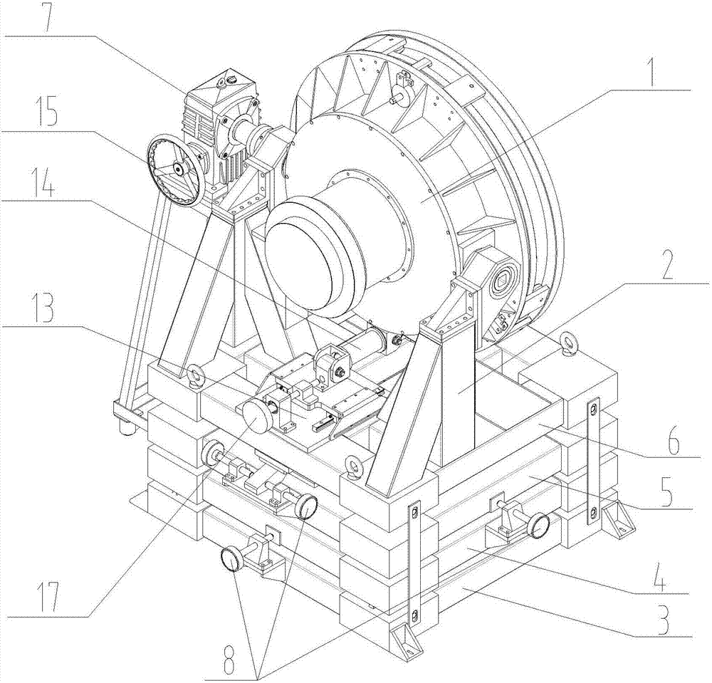 Multiple degree of freedom adjusting system of large aperture reflector