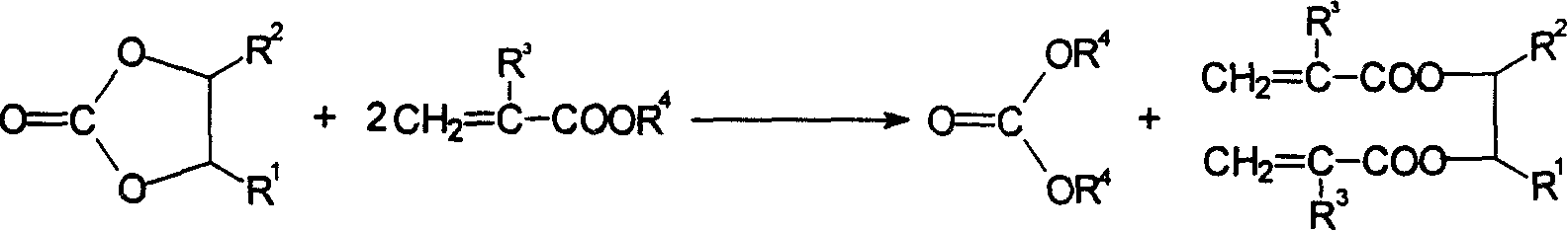 Method for simultaneously synthesizing dialkyl carbonate and acrylic acid analog aliphatic diol diester