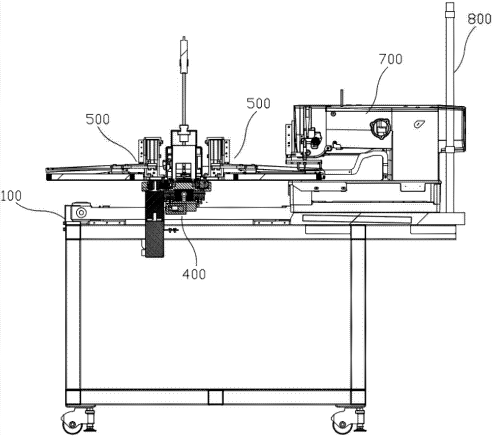 Cooperative automatic sewing workstation