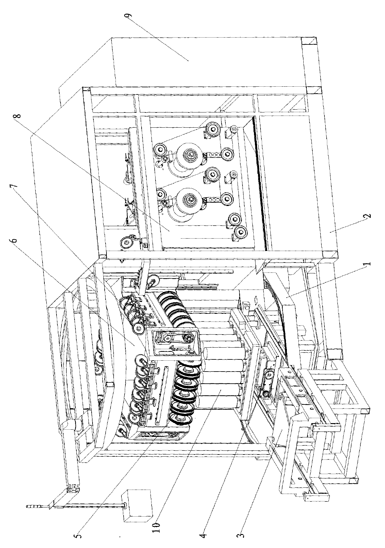 Constant tension numerical control multi-thread square cutting machine without pressure sensor