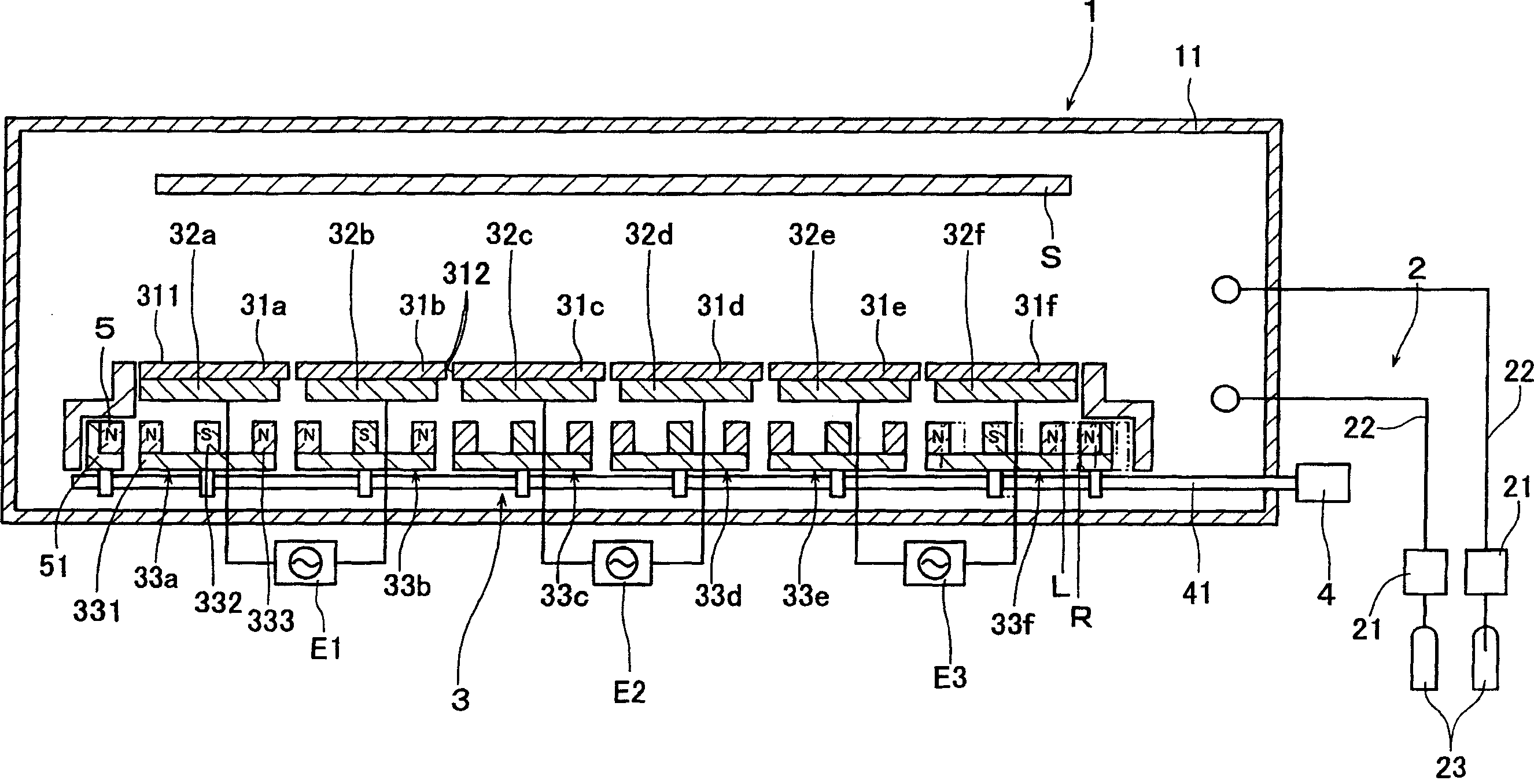 Target assembly and sputtering device with target assembly